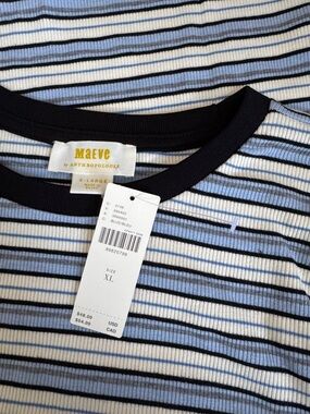 NWT Size XL - Anthropologie Retro Stripe Baby Tee by Maeve (NWT US$ 48)